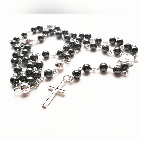 Hematite/lava handmade rosary - Picture 1 of 1
